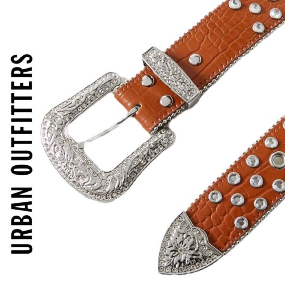 NEW Urban Outfitters UO Allover Rhinestone Women\'s Western Belt M